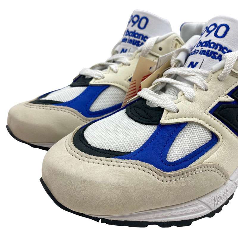 ニューバランス 22AW M990WB2 USA製 990 V2 White Navy ホワイト ネイビー ローカット スニーカー 買取実績 画像