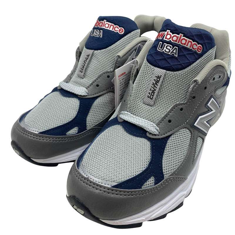 ニューバランス 22SS M990GJ3 USA製 990 V3 Gray Navy グレイ ネイビー ローカット スニーカー 買取実績 画像