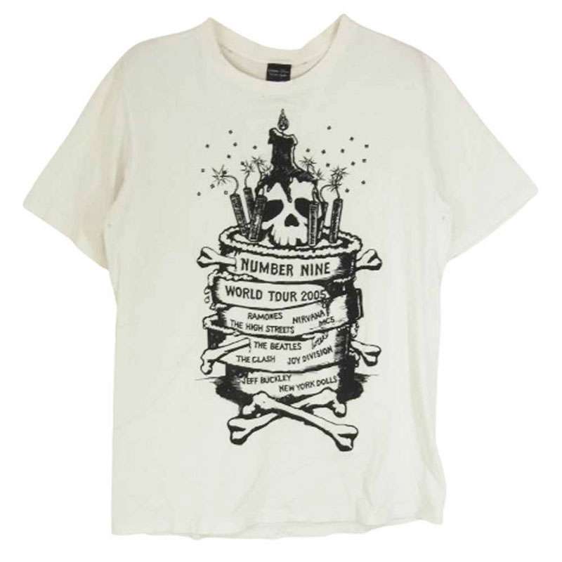 ナンバーナイン 05年製 WORLD TOUR 2005 ハイスト期 ダメージ加工 Tシャツ 買取実績 画像