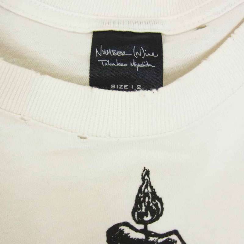 ナンバーナイン 05年製 WORLD TOUR 2005 ハイスト期 ダメージ加工 Tシャツ 買取実績 画像