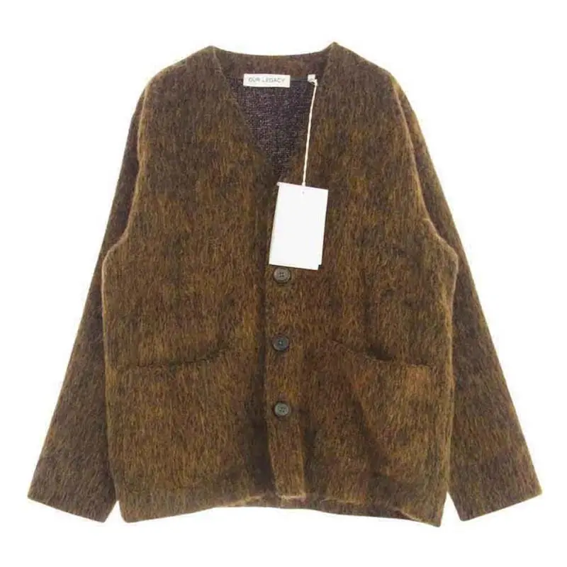 アワーレガシー OUR LEGACY M4213CRM CARDIGAN OLIVE MELANGE MOHAIR