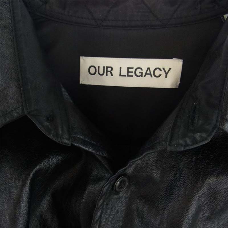 アワーレガシー M4222CB COCO 70S SHIRT CAGEIAN BLACK FAKE LEATHER 買取実績 画像