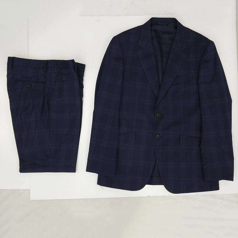 ポールスミス PC-ST-52207 ViTALE BARBERIS ヴィタル・バルベリス ウール チェック 2B テーラード ジャケット セットアップ 買取実績 画像