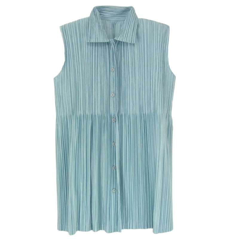 プリーツプリーズ イッセイミヤケ PP41-JT185 ノースリーブ グラデーション ブラウス ワンピース 買取実績 画像