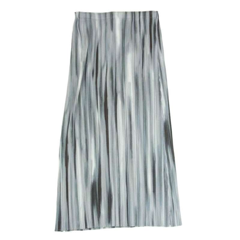 プリーツプリーズ イッセイミヤケ PP51-JG646 プリーツ加工 グラデーションストライプ ロング スカート 買取実績 画像