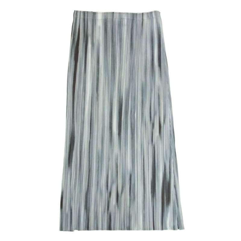 プリーツプリーズ イッセイミヤケ PP51-JG646 プリーツ加工 グラデーションストライプ ロング スカート 買取実績 画像