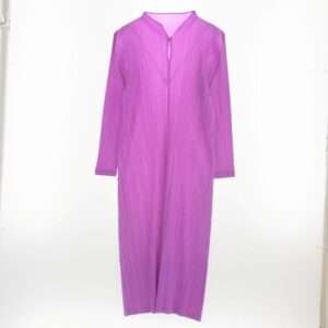 プリーツプリーズ イッセイミヤケ PP51JH116 プリーツ加工 MONTHLY COLORS スキッパー ハイネック ロング ワンピース 長袖 買取実績