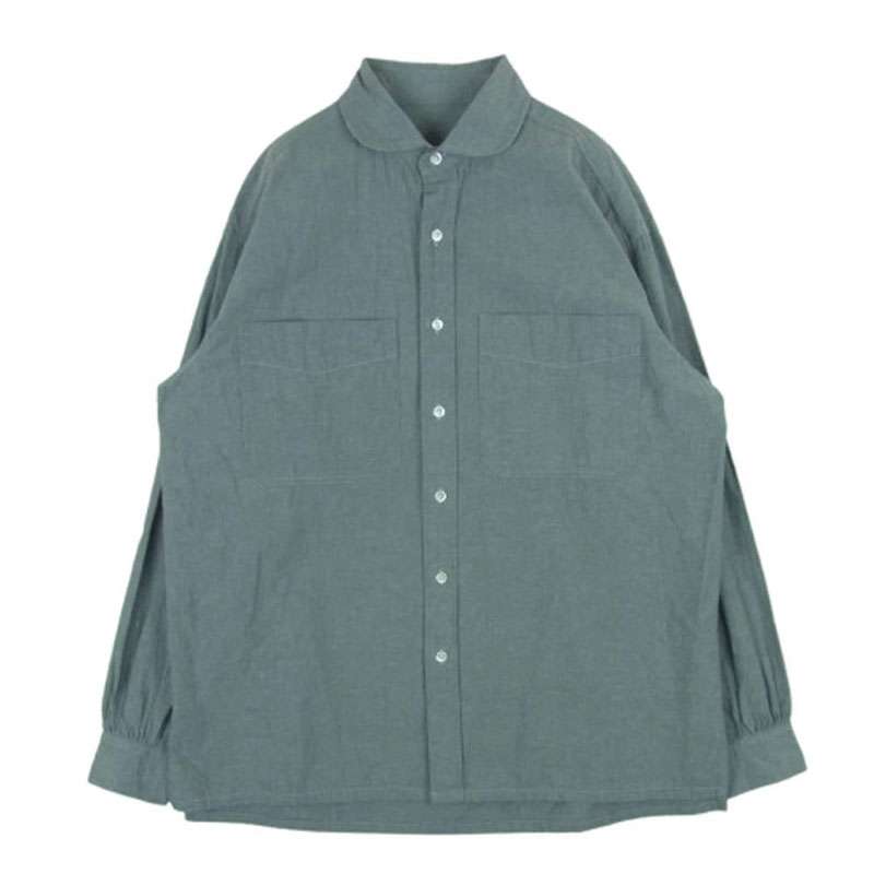 ポータークラシック WIDE POCKET SHIRT 丸襟 ワイドポケット 長袖 シャツ コットン 買取実績 画像