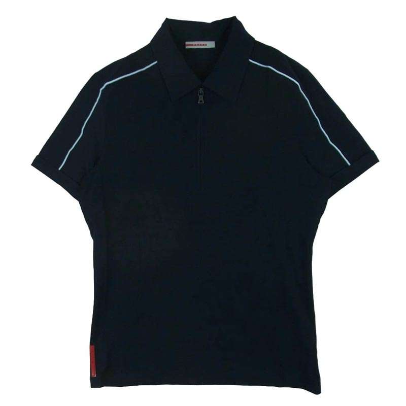 プラダスポーツ 00s パイピング ハーフジップ 半袖 ポロシャツ 買取実績 画像