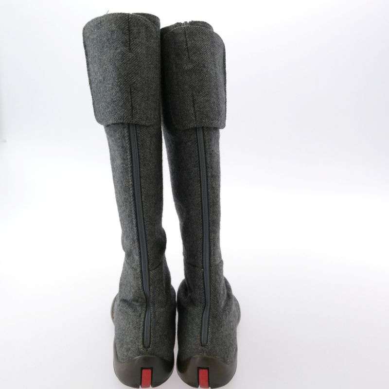 プラダ 2355 sport スポーツ バックジップ ウール ロング ブーツ 買取実績 画像