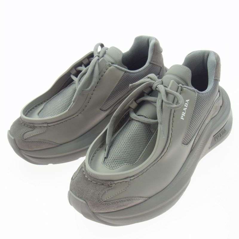 プラダ 23AW 2EG424 SYSTEM SNEAKER システム スニーカー ローカット レザー メッシュ シューズ 買取実績 画像