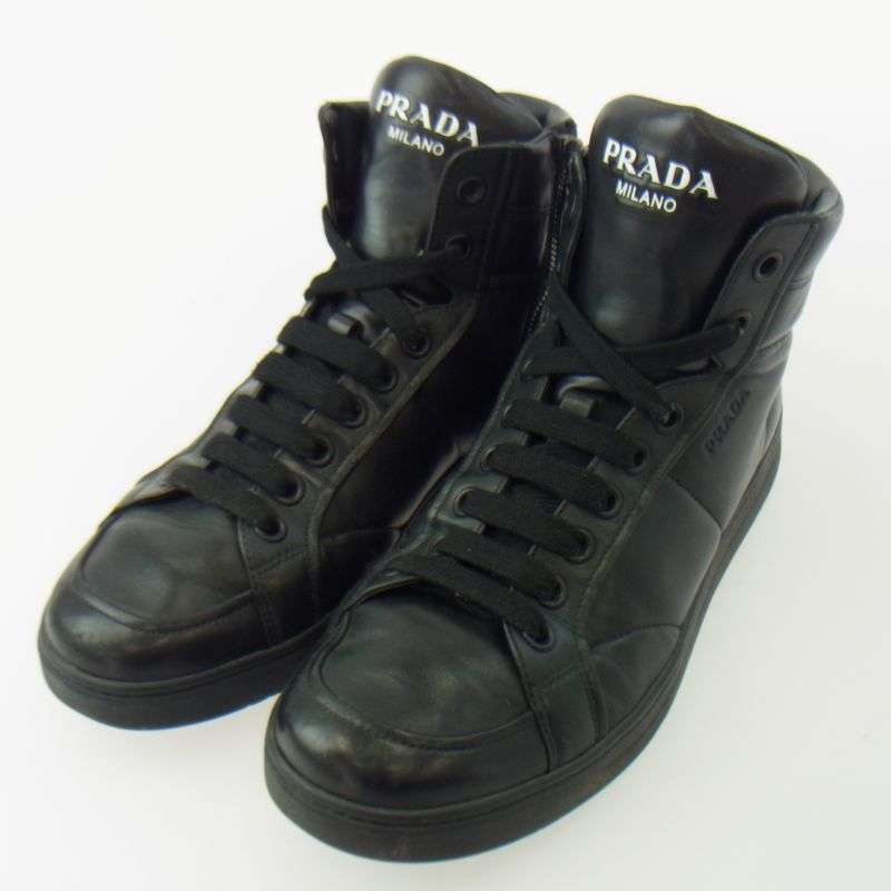 プラダ 2TG 184 サイド ジップ ハイカット スニーカー 買取実績 画像