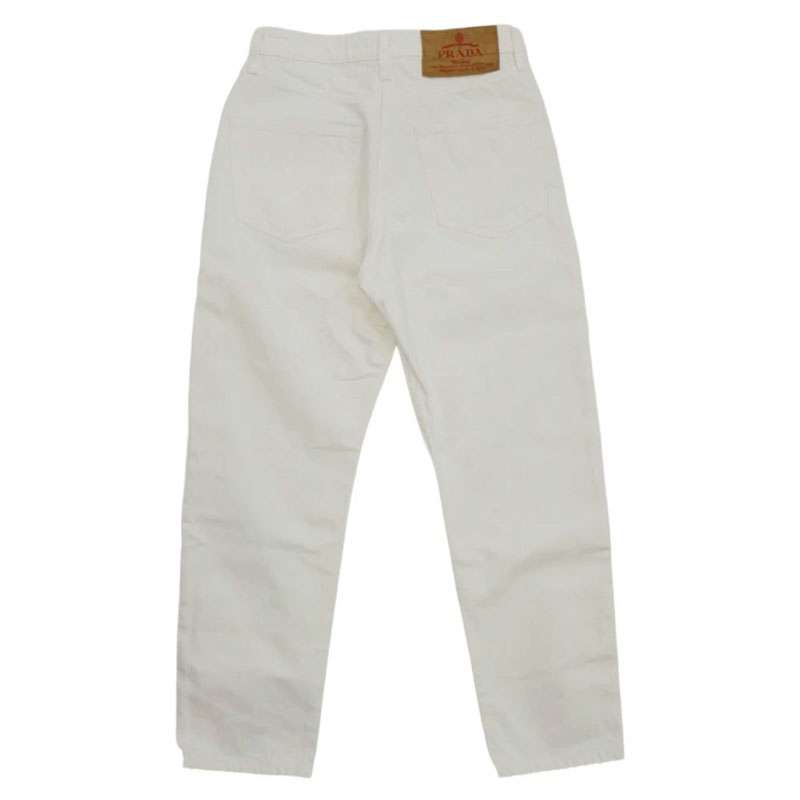 プラダ GFP497 S231 12PA 三角ロゴプレート付き ホワイトデニムパンツ 買取実績 画像