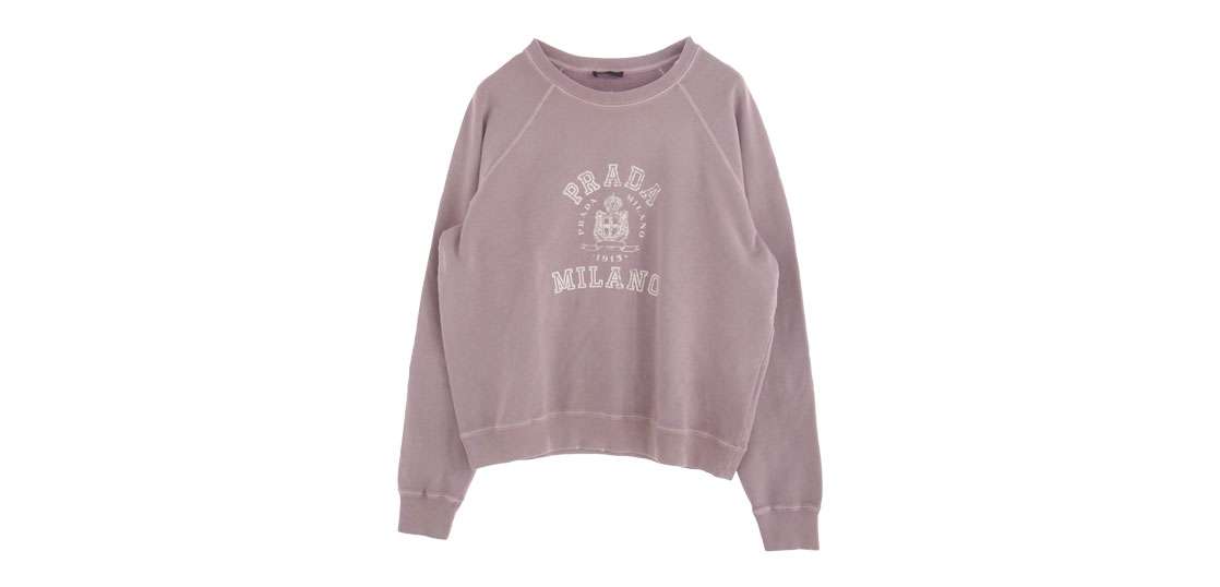 プラダ UJL19C カレッジ ロゴ コットンフリース スウェットシャツ 買取実績
