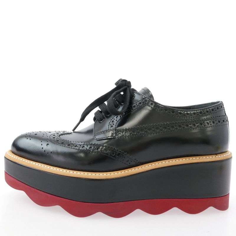 プラダ ウイングチップ プラットフォーム レザー シューズ 買取実績 画像