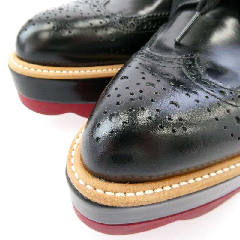 プラダ ウイングチップ プラットフォーム レザー シューズ 買取実績 画像
