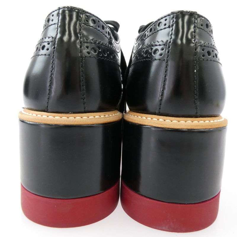 プラダ ウイングチップ プラットフォーム レザー シューズ 買取実績 画像