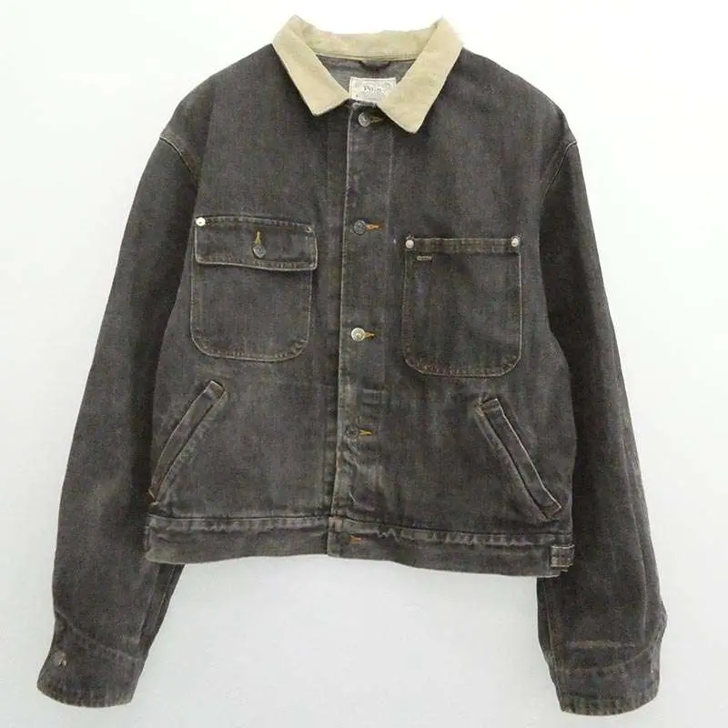 and【白タグ】ラルフローレン　デニムジャケット　80s〜90s USA製 超希少 ラルフローレン 80s デニムジャケット 白タグ 襟コーデュロイ