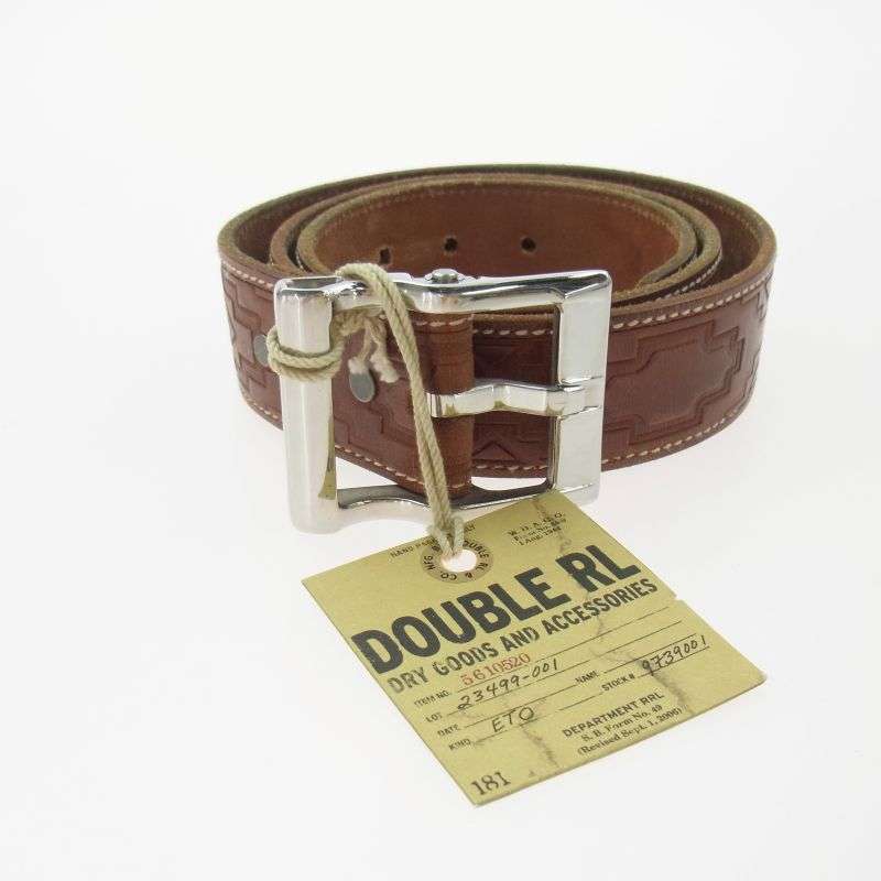 RRL 23499-001 型押し レザーベルト 買取実績 画像
