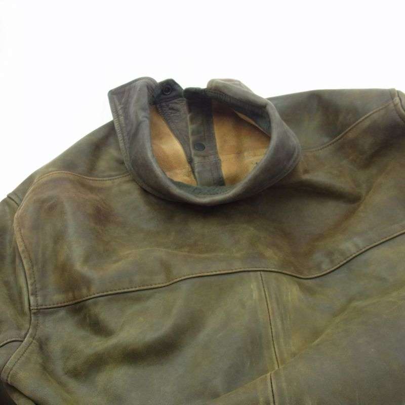 RRL 25SS Hand Distressed Leather Over shirt ハンド ディストレスト レザー オーバー 長袖 シャツ 買取実績 画像