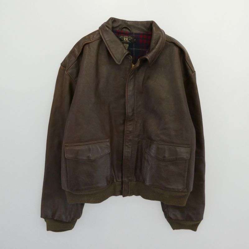 RRL 90s 初期 USA製 3スタータグ 三ツ星タグ A-2 レザー ジャケット 買取実績 画像
