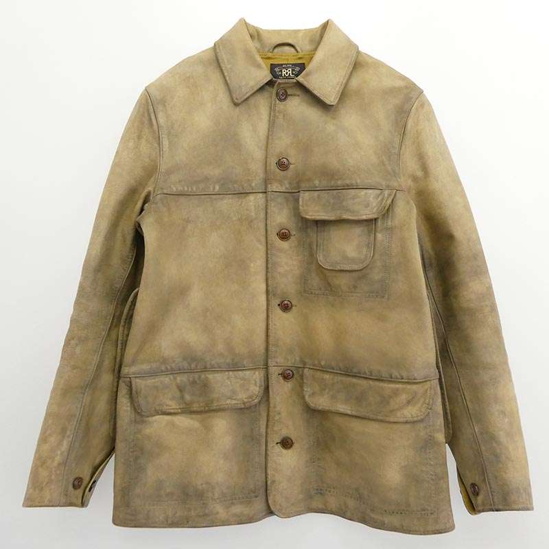 RRL LEATHER CAR COAT 加工 レザー カーコート ジャケット 買取実績 画像