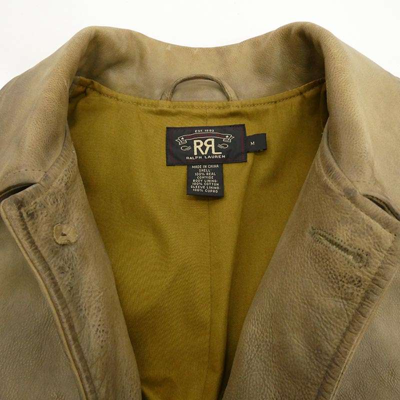 RRL LEATHER CAR COAT 加工 レザー カーコート ジャケット 買取実績 画像