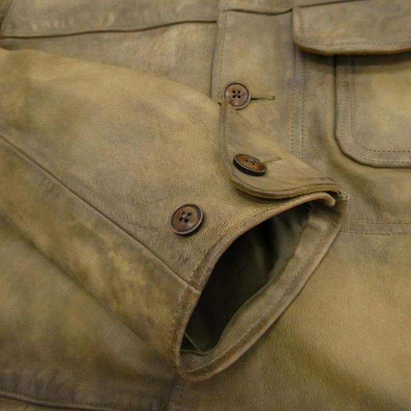 RRL LEATHER CAR COAT 加工 レザー カーコート ジャケット 買取実績 画像