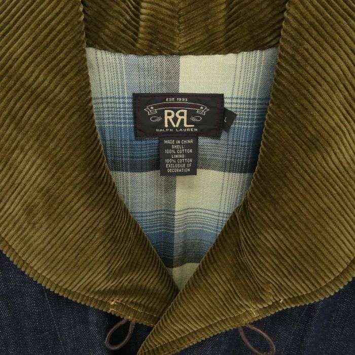 RRL 裏地オンブレチェック デニム ランチコート 買取実績 画像