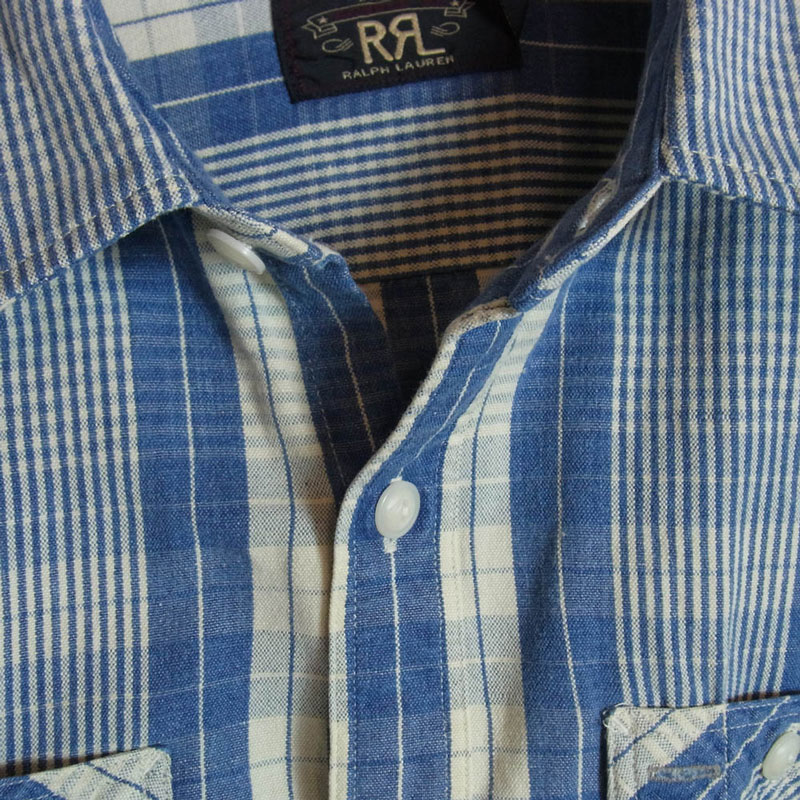 RRL Long Sleeve Cotton Linen Sports Plaid Shirt コットン リネン チェック スポーツ シャツ 買取実績 画像