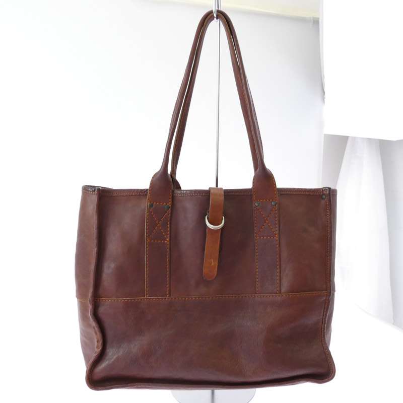 RRL イタリア製 ヴィンテージ加工 オールレザー トート バッグ 買取実績 画像