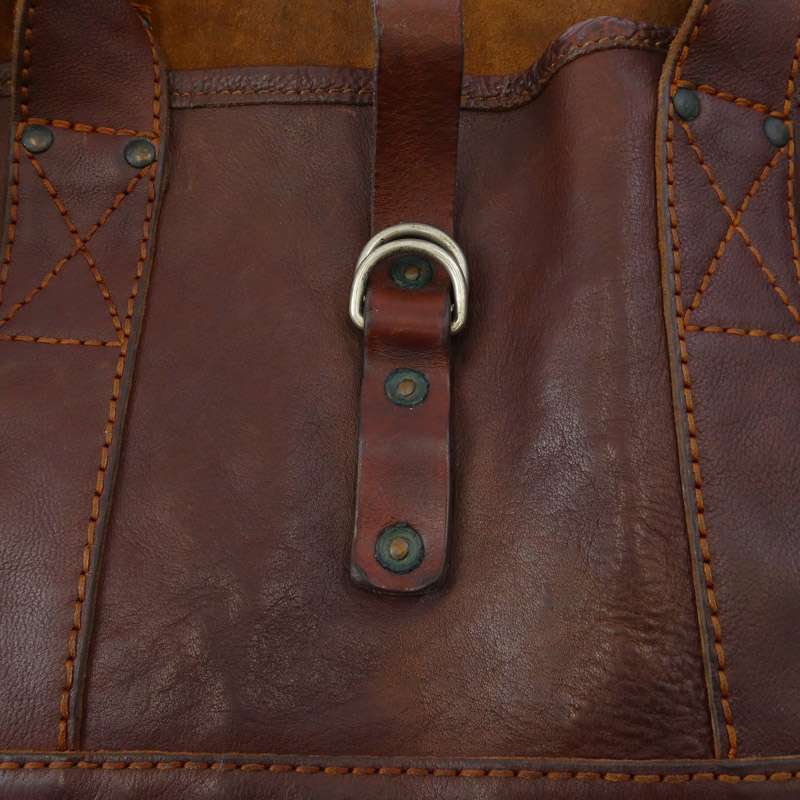 RRL イタリア製 ヴィンテージ加工 オールレザー トート バッグ 買取実績 画像
