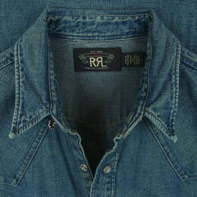 RRL 加工 デニム ウエスタン シャツ 買取実績 画像