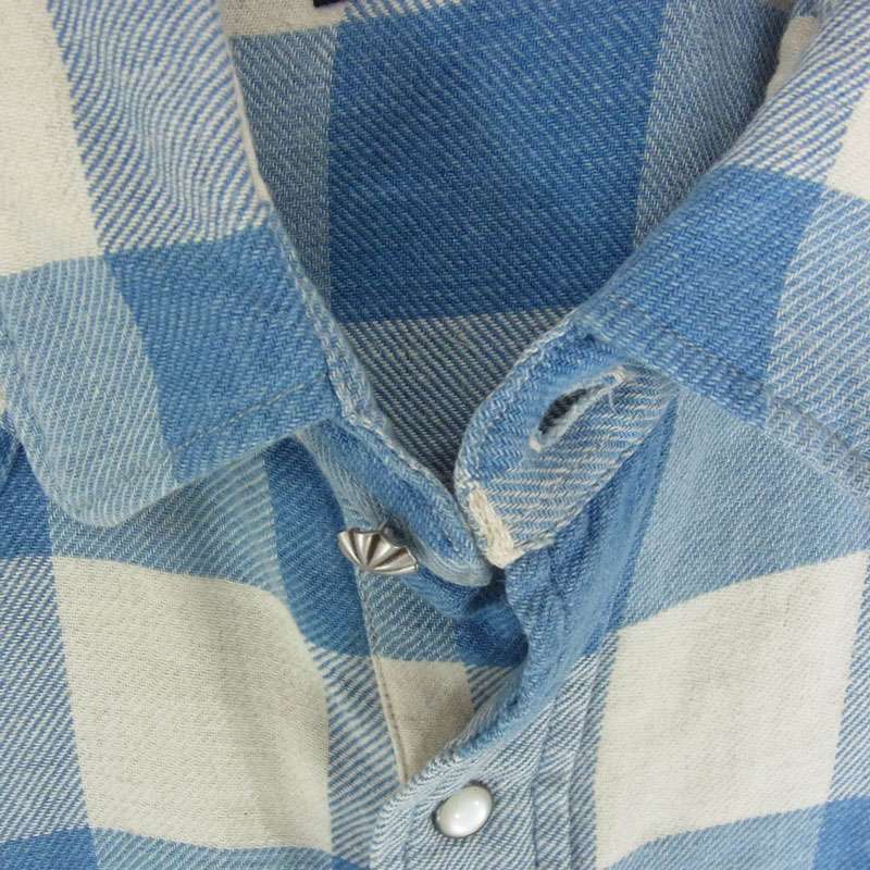 RRL 加工 ネル チェック ウエスタン シャツ 買取実績 画像