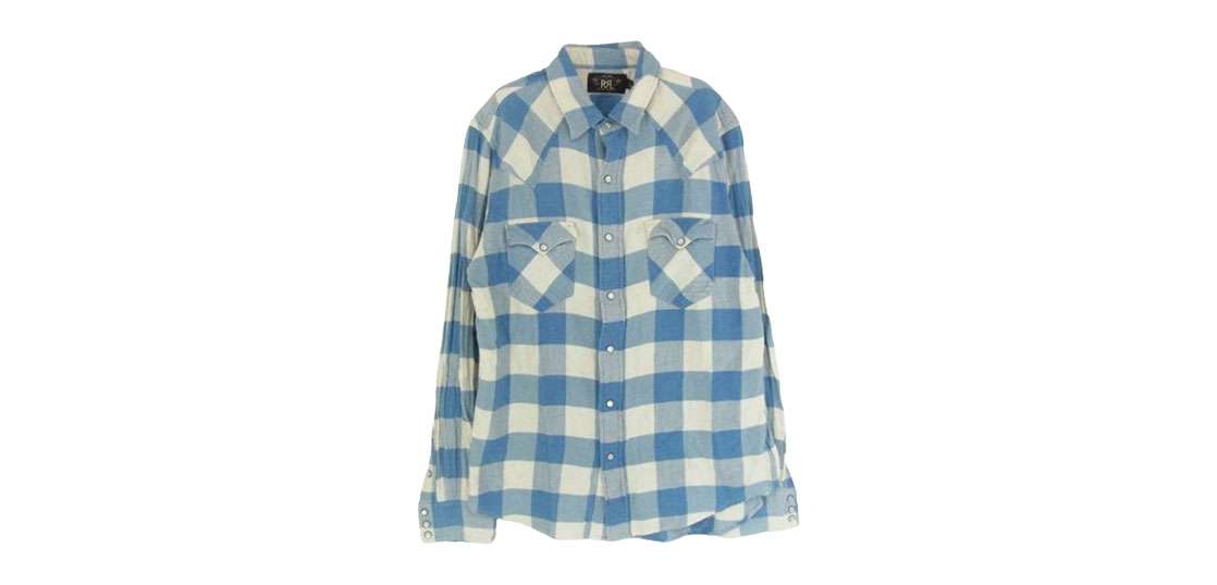 RRL 加工 ネル チェック ウエスタン シャツ 買取実績