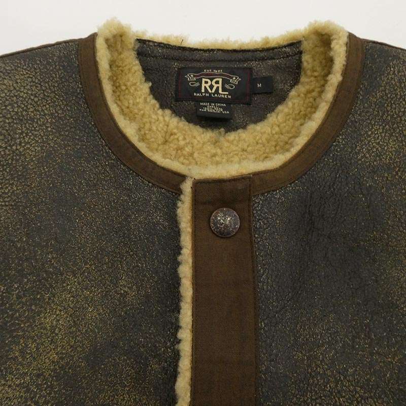 RRL Shearing Mouton Vest ヴィンテージ加工 ムートン ベスト 買取実績 画像