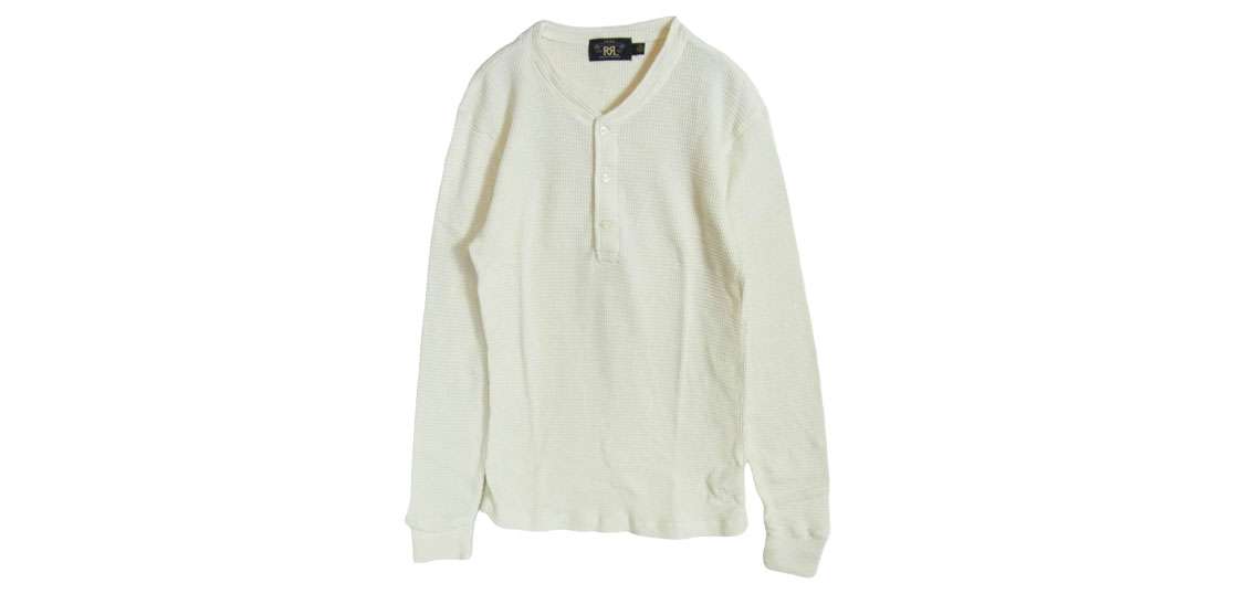 RRL ワッフルニット コットン ヘンリー サーマル カットソー 買取実績