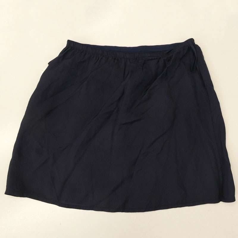 サカイ 19-04302 Stripe Shirting Skirt プリーツ加工 切替 ストライプ ラップスカート 買取実績 画像