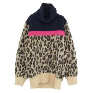 サカイ 19AW 19-04555 ウール アルパカ モヘア混 レオパード柄 タートルネック ニット セーター 買取実績
