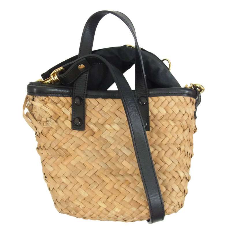 サカイ 20SS woven style logo patch bucket bag ロゴレザーパッチ かごバッグ 2WAY マルシェ バッグ 買取実績 画像