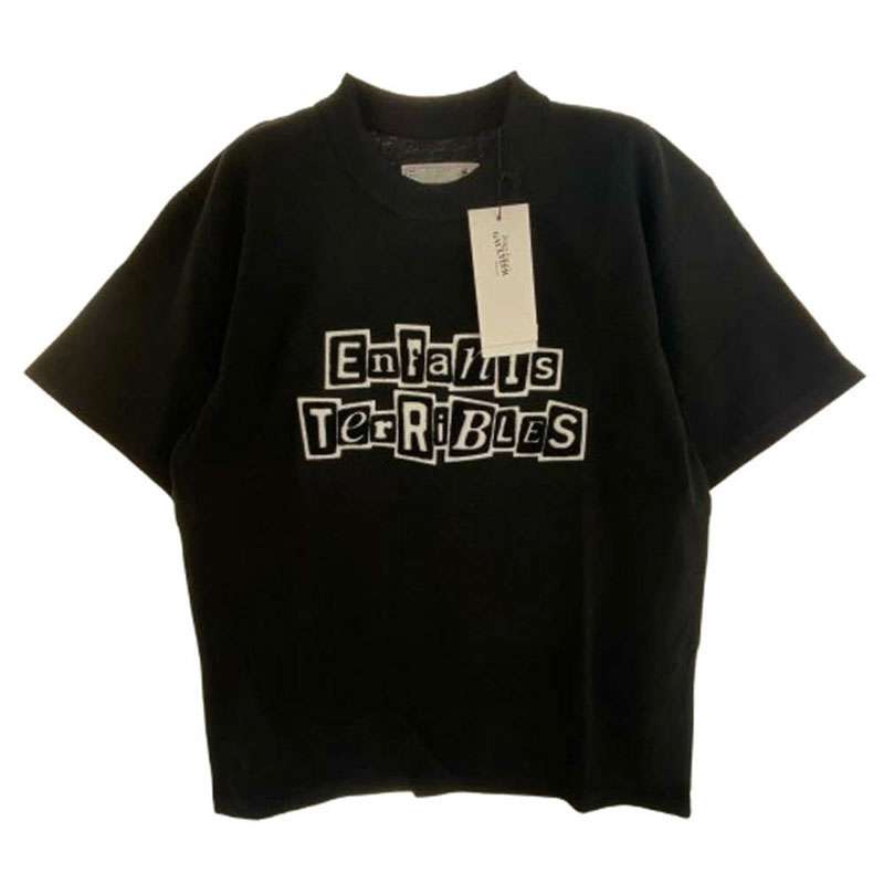 サカイ 21AW 21-0250S Jean Paul Gaultier ジャン ポール ゴルチエ Enfants Terribles Emblem T-Shirt エンブレムパッチ 半袖 Tシャツ 買取実績 画像
