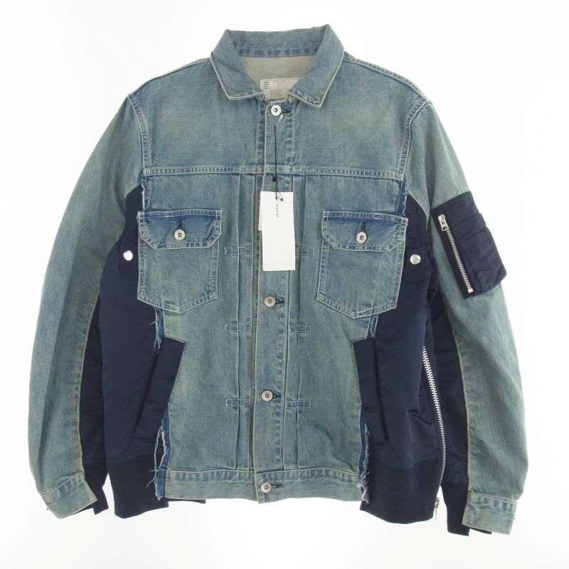 サカイ 21AW SCM-022 Denim MA-1 Jacket ドッキング デニム エムエーワン ジャケット 買取実績 画像