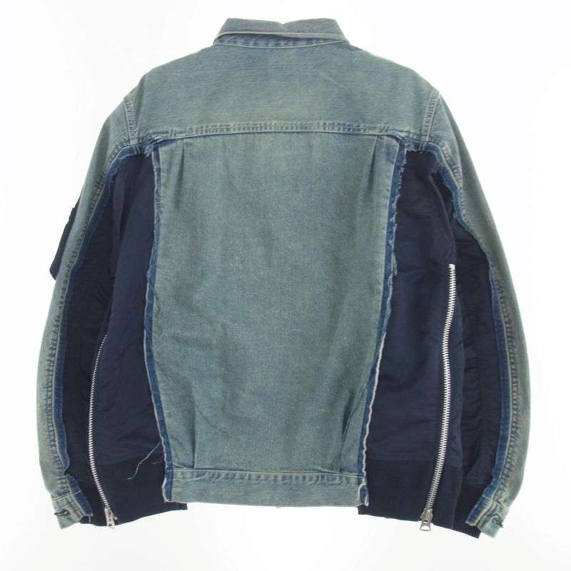 サカイ 21AW SCM-022 Denim MA-1 Jacket ドッキング デニム エムエーワン ジャケット 買取実績 画像
