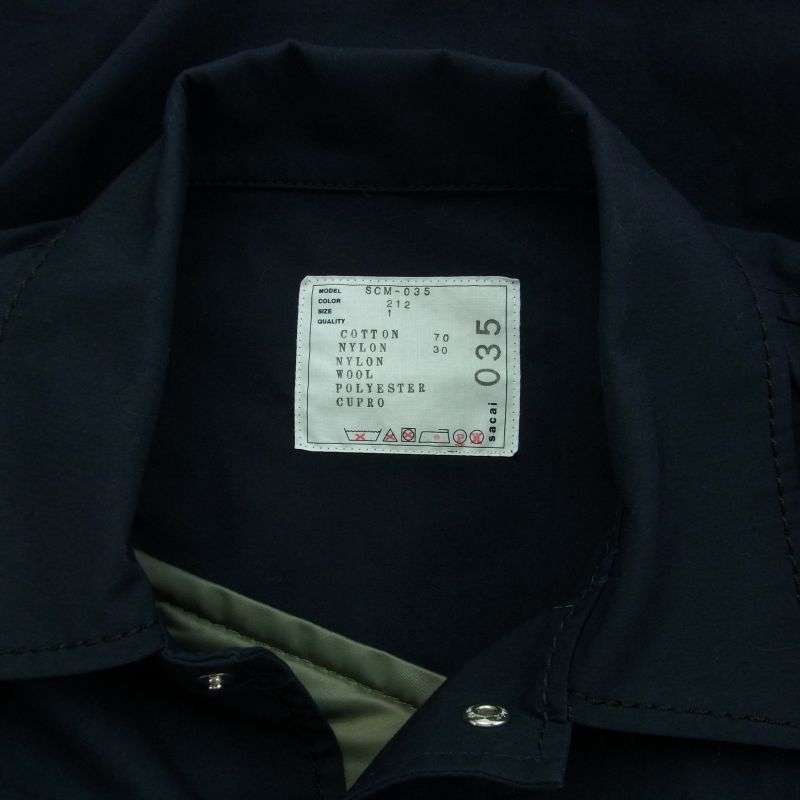 サカイ 21AW SCM-035 Military Coat ミリタリー コート 買取実績 画像