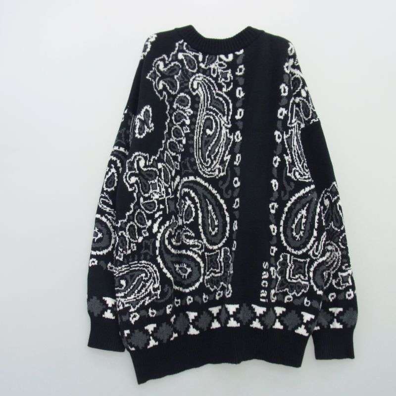 サカイ 22SS 22-02694M Bandana Knit Blouson バンダナ ジップデザイン ウール ニット ブルゾン 買取実績 画像