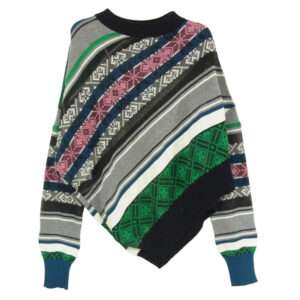 サカイ 22SS 22-05997 ラグ ジャカード アシンメトリー プルオーバー ニット セーター 買取実績