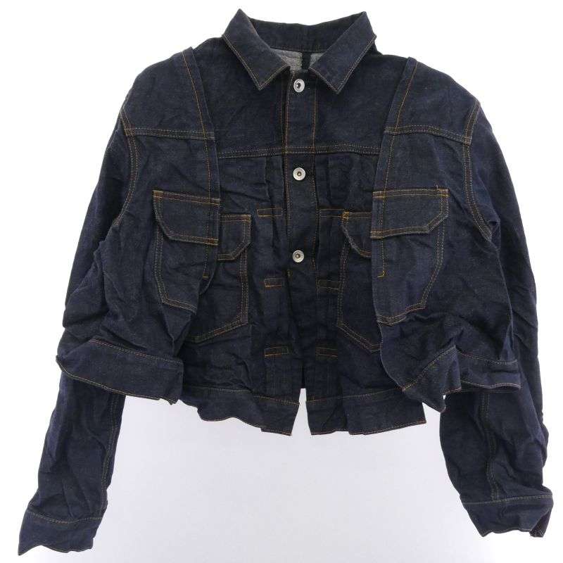サカイ 24AW 24-07354 Denim Jacket スリットデザイン 立体 デニムジャケット 買取実績 画像