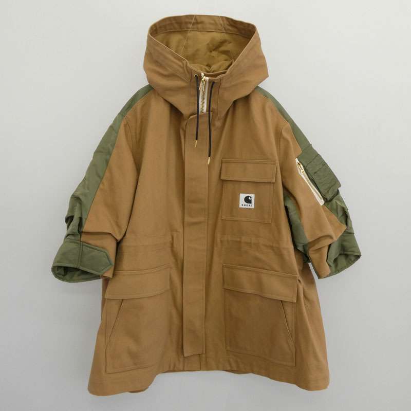 サカイ 24SS 24-07190 × Carhartt WIP カーハート Duck Nylon Twill Coat ダック ナイロンツイル コート モッズコート 買取実績 画像