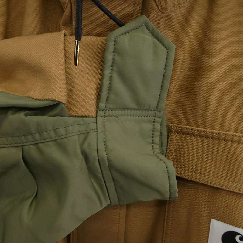 サカイ 24SS 24-07190 × Carhartt WIP カーハート Duck Nylon Twill Coat ダック ナイロンツイル コート モッズコート 買取実績 画像