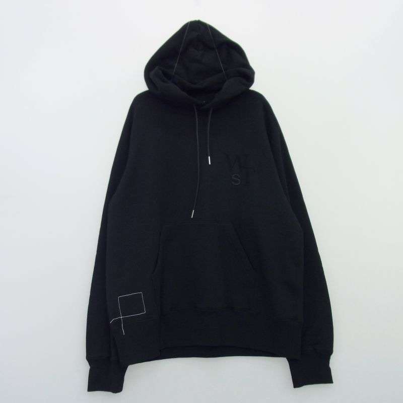 サカイ 25SS 25-0925S × WTAPS Flock Print Hoodie フロック プリント フーディー プルオーバーパーカー 買取実績 画像